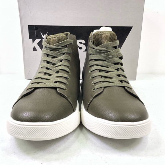 Kingside William Olive High Top Army Sneaker Shoes - Picture 6 of 8